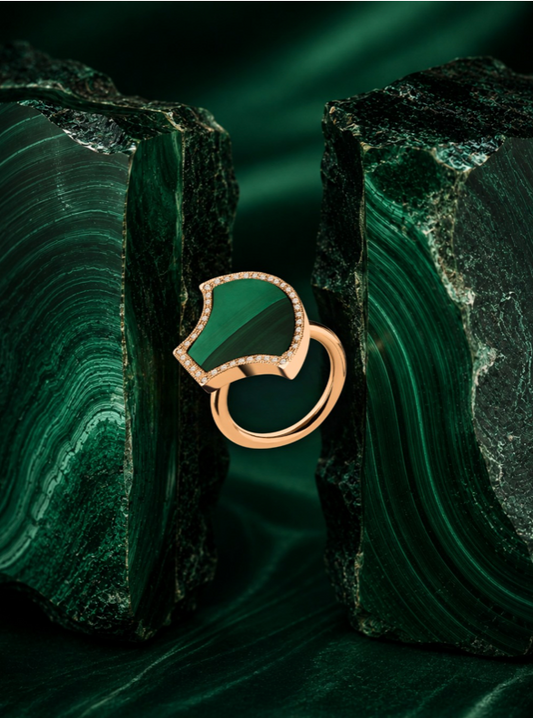 Powerstone Malachite Sculptural Ring