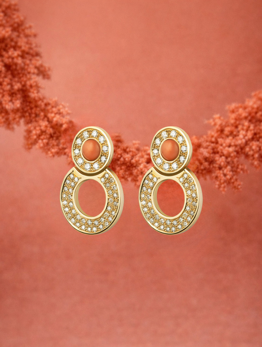 Powerstone Coral Drop Earrings