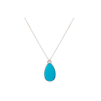 Powerstone Turquoise & Diamond Necklace