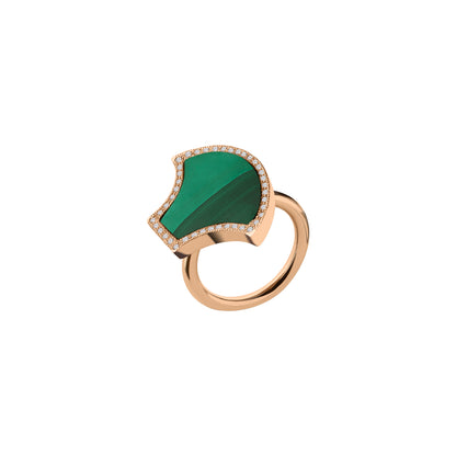 Powerstone Malachite Sculptural Ring
