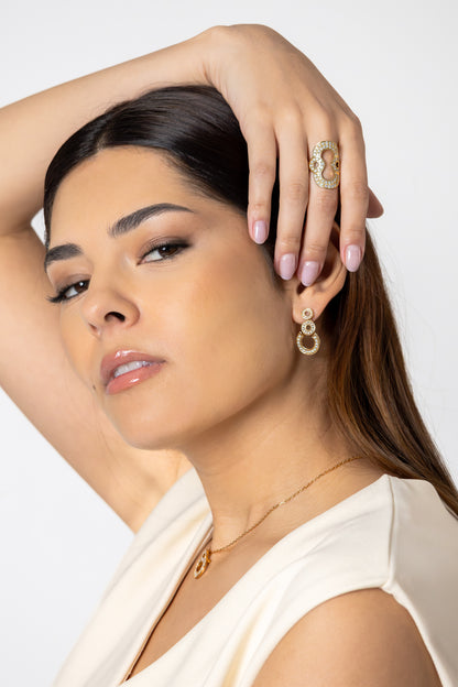 Rose Gold Diamond Drop Earrings