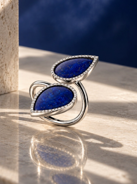 Powerstone Double Lapis Ring