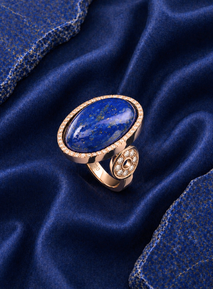 Powerstone Lapis Lazuli & Diamond Ring