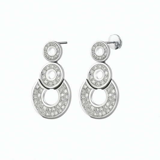 White gold earrings