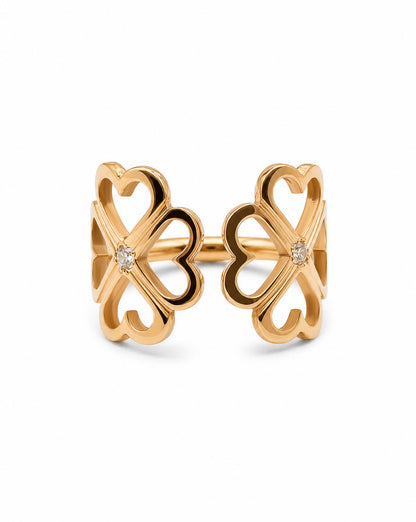 Lucky Double Clover Ring