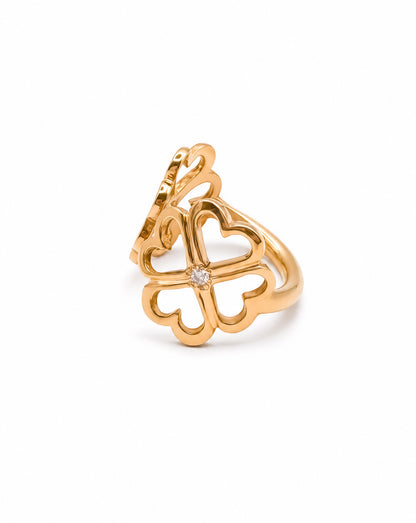 Lucky Double Clover Ring
