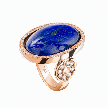 Powerstone Lapis Lazuli & Diamond Ring